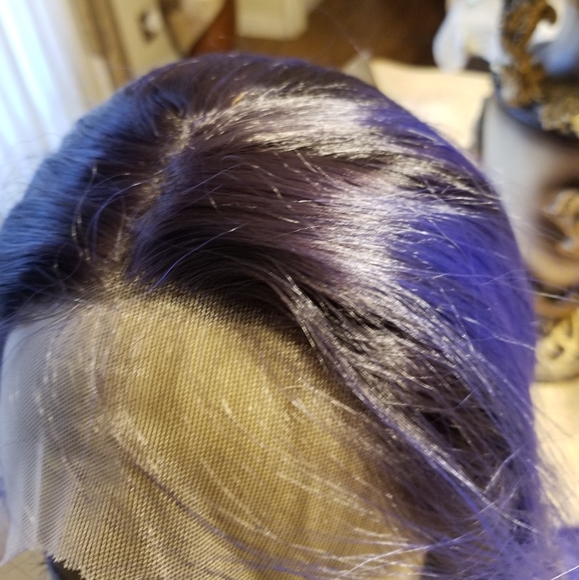 Black Blue Lace Front Wig main image 6